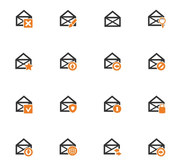 Conjunto de iconos de correo y sobre — Archivo Imágenes Vectoriales