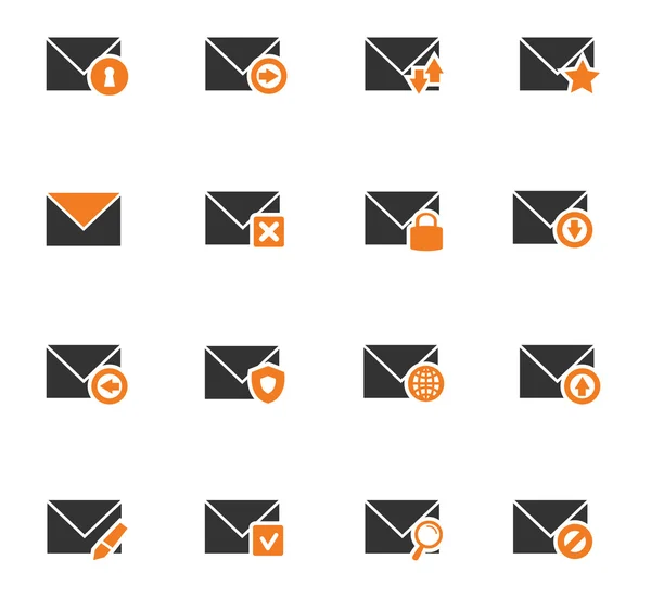 Set di icone per posta e busta — Vettoriale Stock
