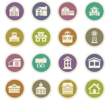Icon set bina çiftlik