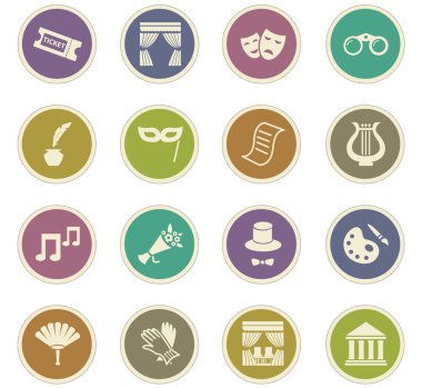 Tiyatro Icons set