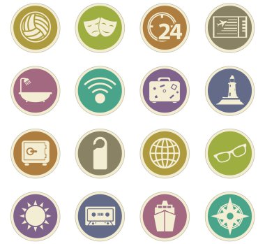 seyahat simgeleri ayarlandı