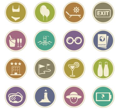 seyahat simgeleri ayarlandı