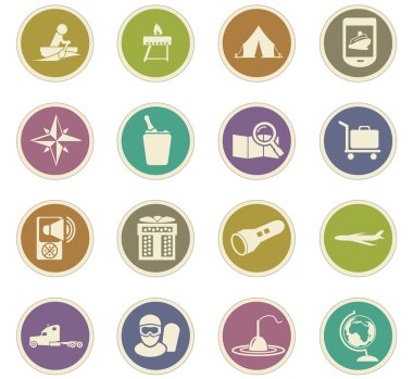 seyahat simgeleri ayarlandı