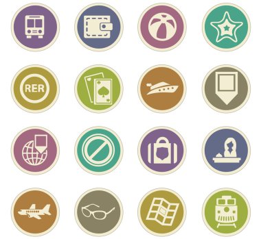 seyahat simgeleri ayarlandı