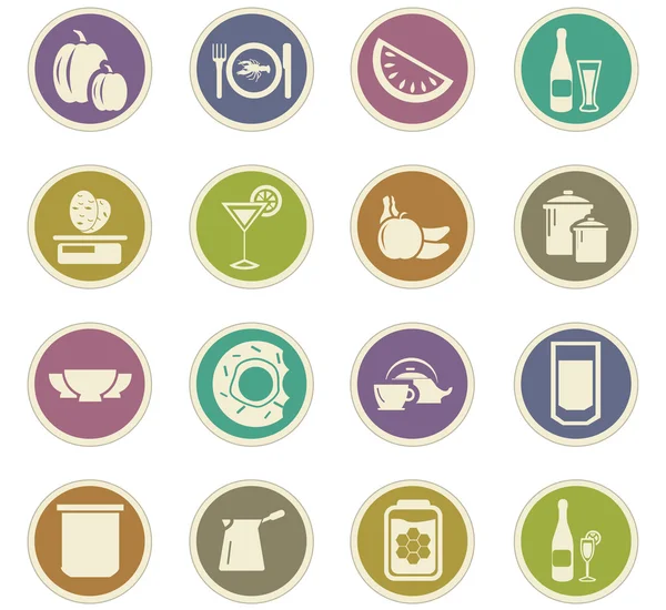 Mat och kök ikoner som — Stock vektor