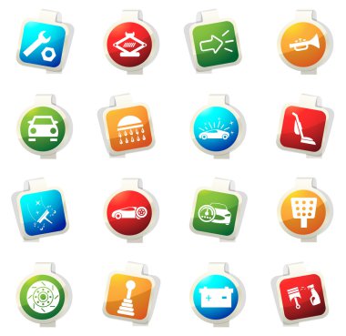 Araba Dükkanı Icons set