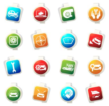 Araba Dükkanı Icons set