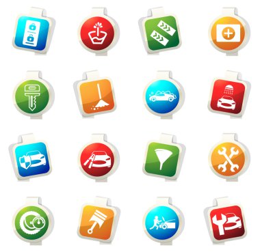 Araba Dükkanı Icons set