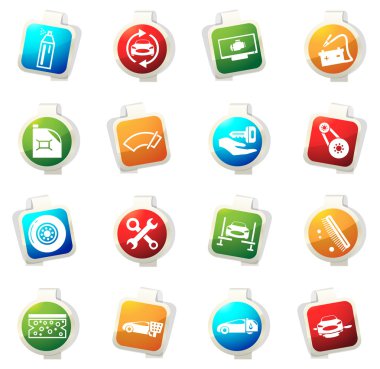 Araba Dükkanı Icons set