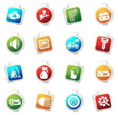 Araba Dükkanı Icons set