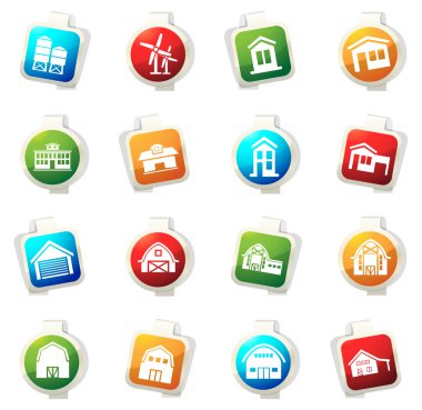 Icon set bina çiftlik