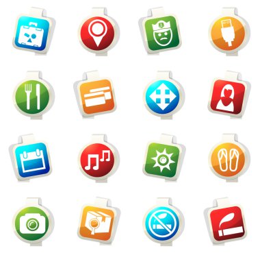 seyahat simgeleri ayarlandı