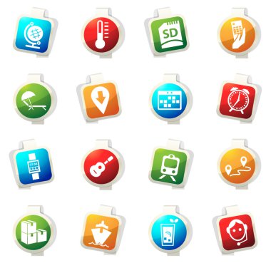 seyahat simgeleri ayarlandı