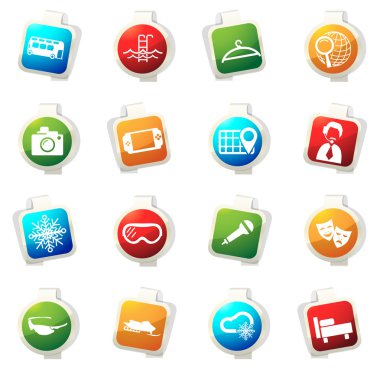 seyahat simgeleri ayarlandı