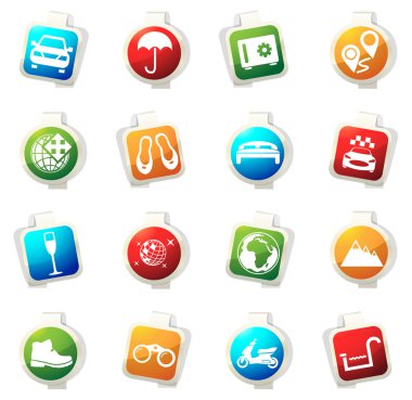 seyahat simgeleri ayarlandı