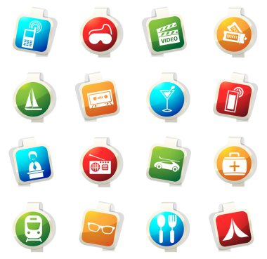 seyahat simgeleri ayarlandı