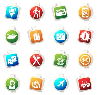 seyahat simgeleri ayarlandı