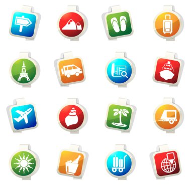 seyahat simgeleri ayarlandı