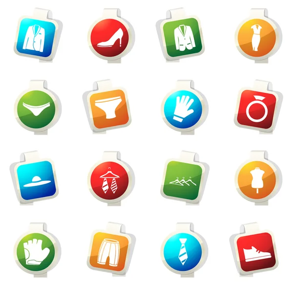 Clothes icons set — Stock Vector