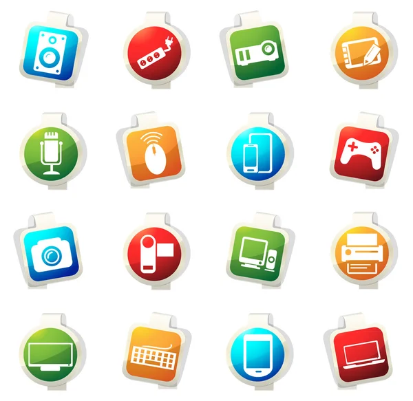 Devices icons set — Stock Vector