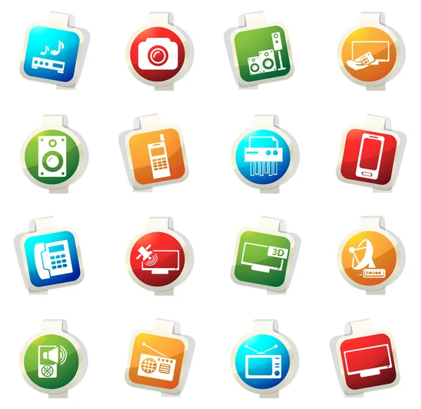 Home appliances icons set — Stock Vector