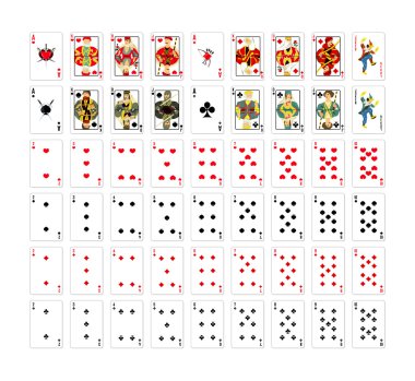 Poker kartları tam seti