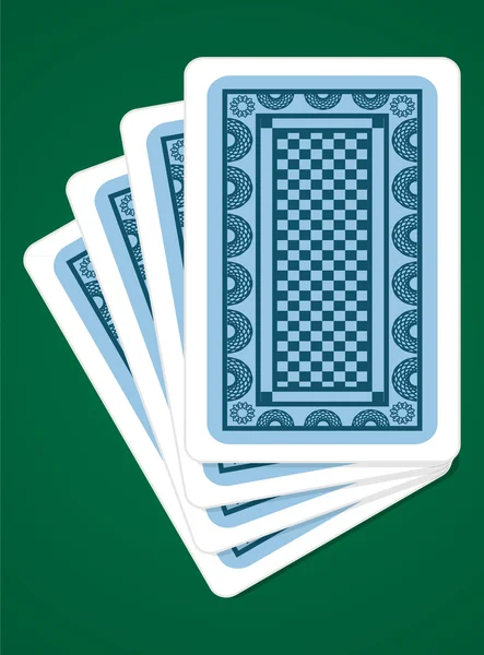 Jugando a las cartas atrás — Vector de stock