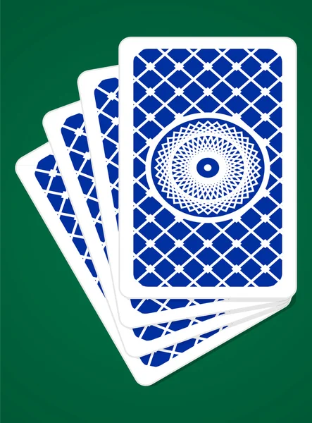 Jogando cartas para trás lados — Vetor de Stock