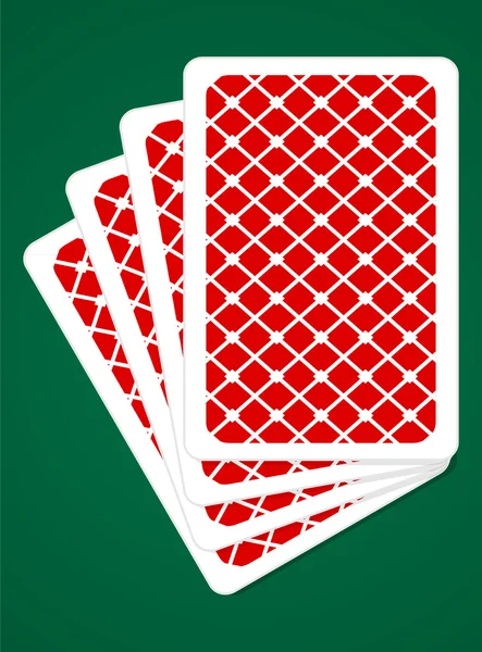 Jogando cartas para trás lados — Vetor de Stock