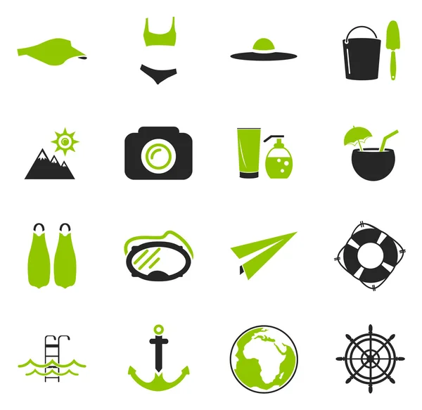 Set de iconos de playa — Vector de stock