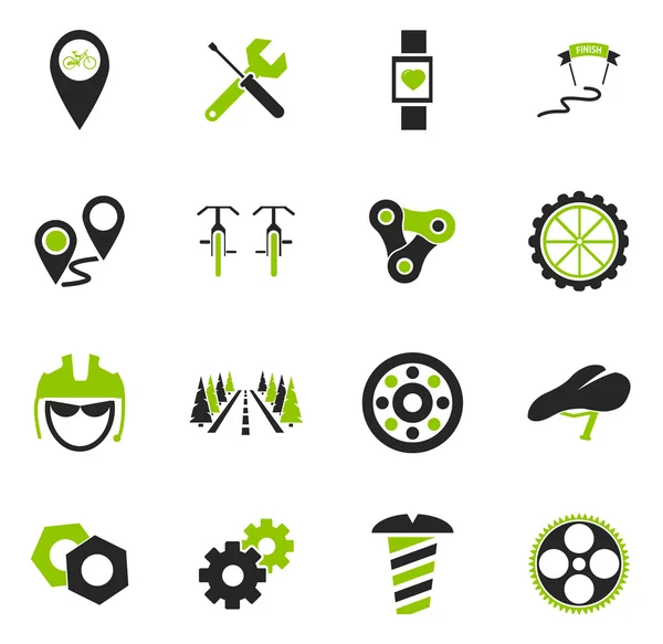 Conjunto de iconos de bicicleta — Vector de stock