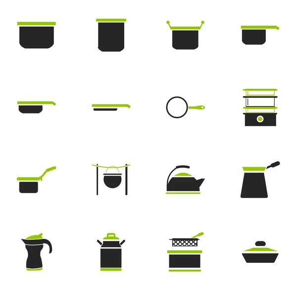 Dishes icons set — Stock Vector