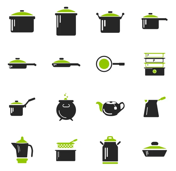 Dishes icons set — Stock Vector