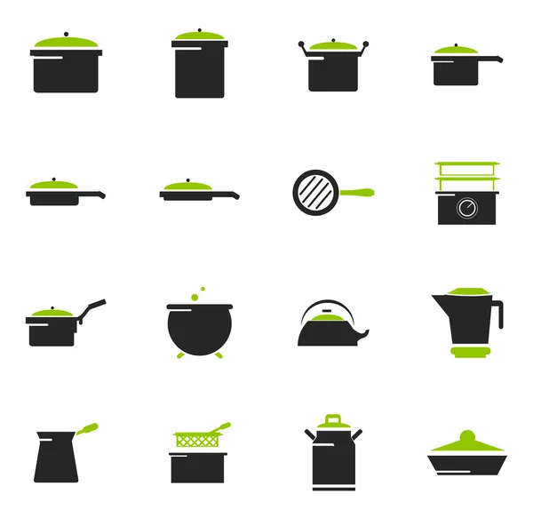 Dishes icons set — Stock Vector
