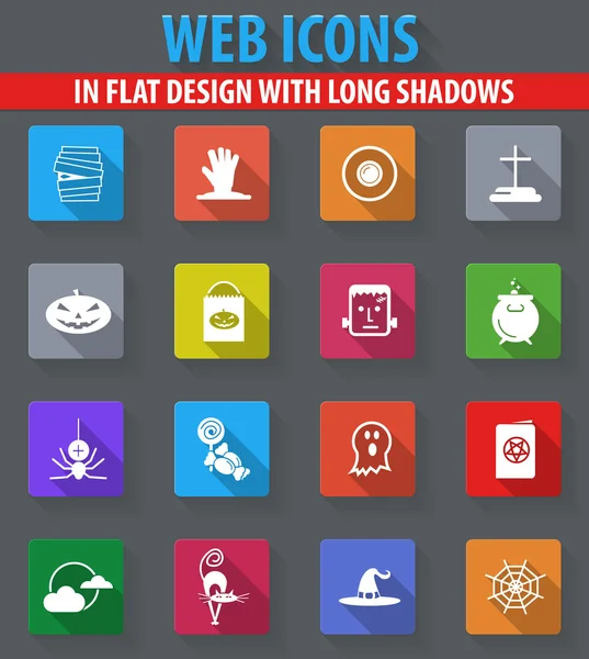 Conjunto de iconos de Halloween conjunto — Archivo Imágenes Vectoriales