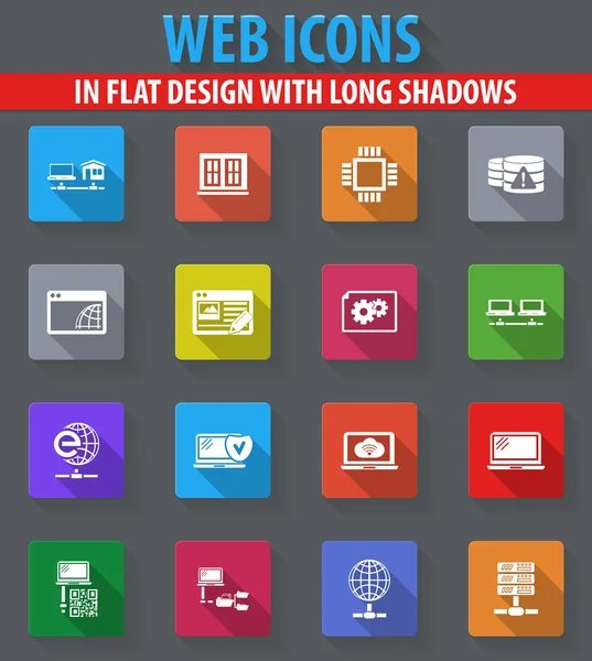 互联网、 服务器、 网络图标集 — 图库矢量图片