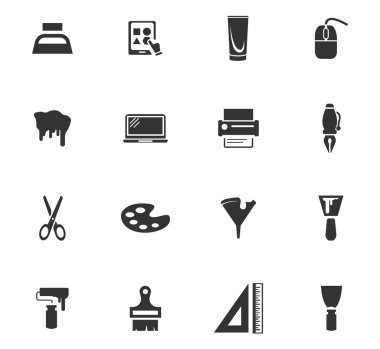 sanat araçları Icons set