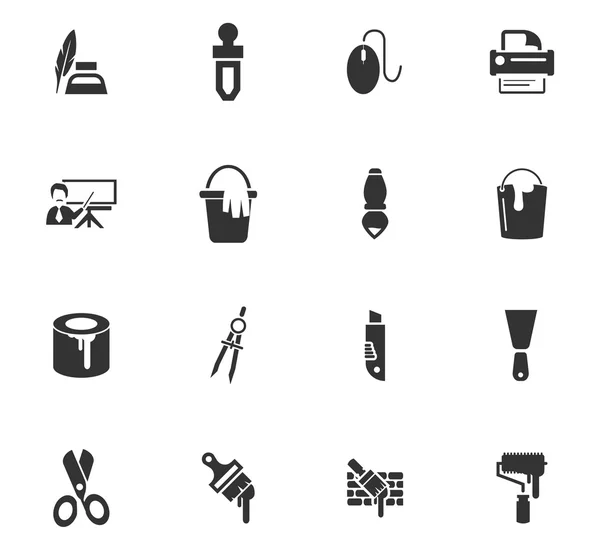 Kunst Werkzeuge Icons Set — Stockvektor