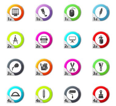 sanat araçları Icons set