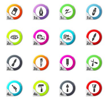 sanat araçları Icons set