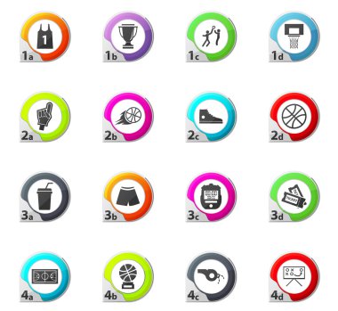 Basketbol simgesi seti