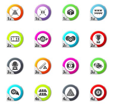 Bilardo Icons set