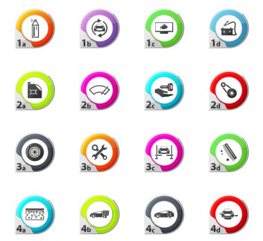 Araba Dükkanı Icons set