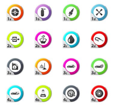 Araba Dükkanı Icons set