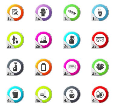 Temizlik şirket Icons set
