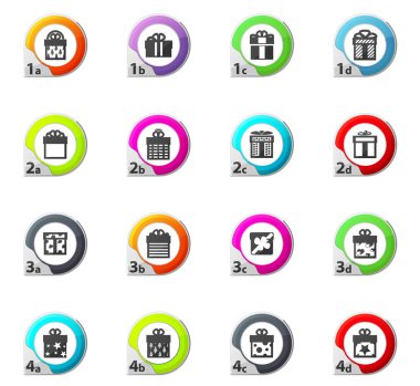 hediye kutusu simge seti