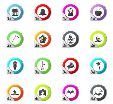 Cadılar Bayramı simgeler koleksiyonu ayarla