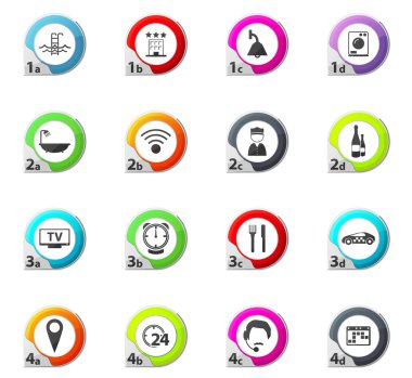 zarif serisi otel Icons set