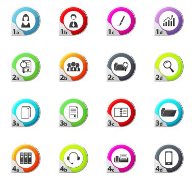 ofis ve iş Icons set