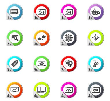 Seo ve geliştirme simgeler kümesi